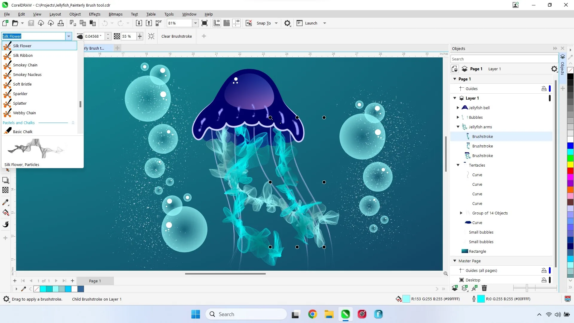 Corel PHOTO-PAINT image editing for embroidery preparation