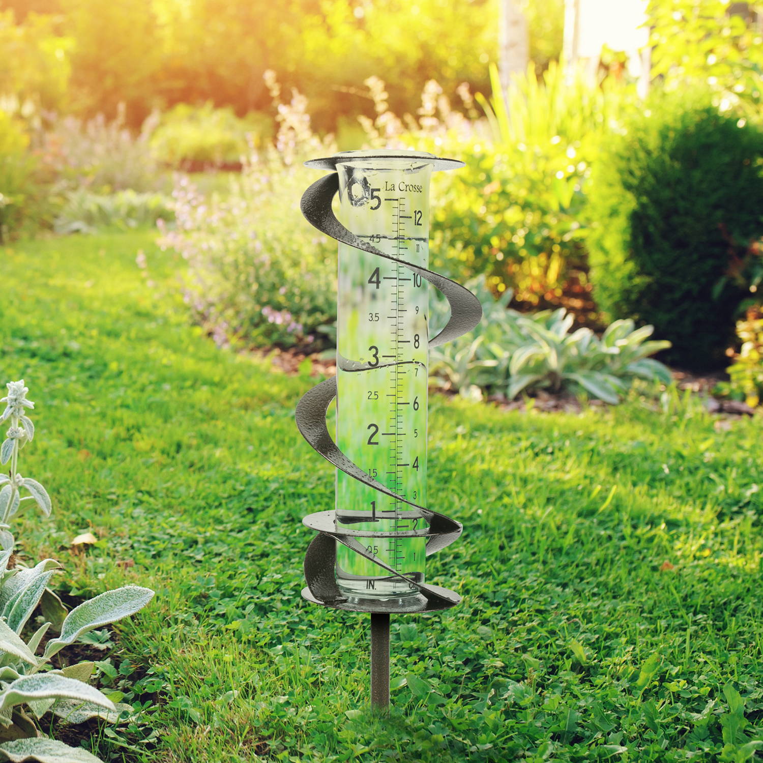 Helix Metal Handcrafted Rain Gauge