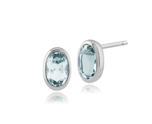 Aquamarine stud earrings