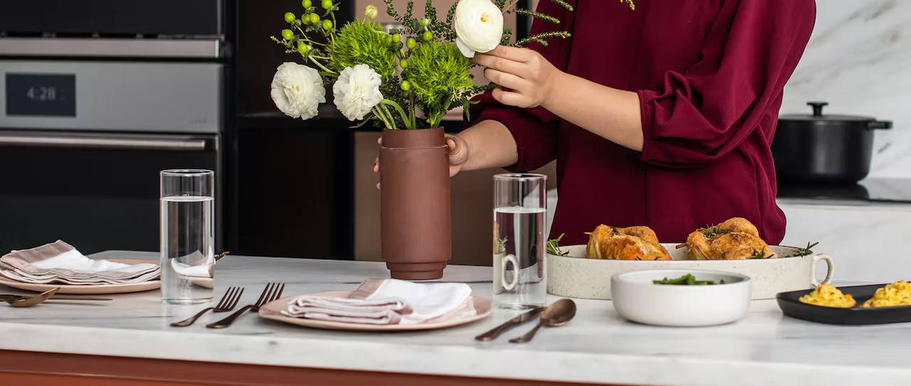 While we love a big holiday dinner, some years Thanksgiving can be a smaller celebration. Sometimes it’s just immediate family, a couple, or a few friends. But a more intimate Thanksgiving leaves room for a day that’s more casual, open, and relaxing. Here’s how you can make a trimmed-down feast feel traditional and special without much trouble or fuss.