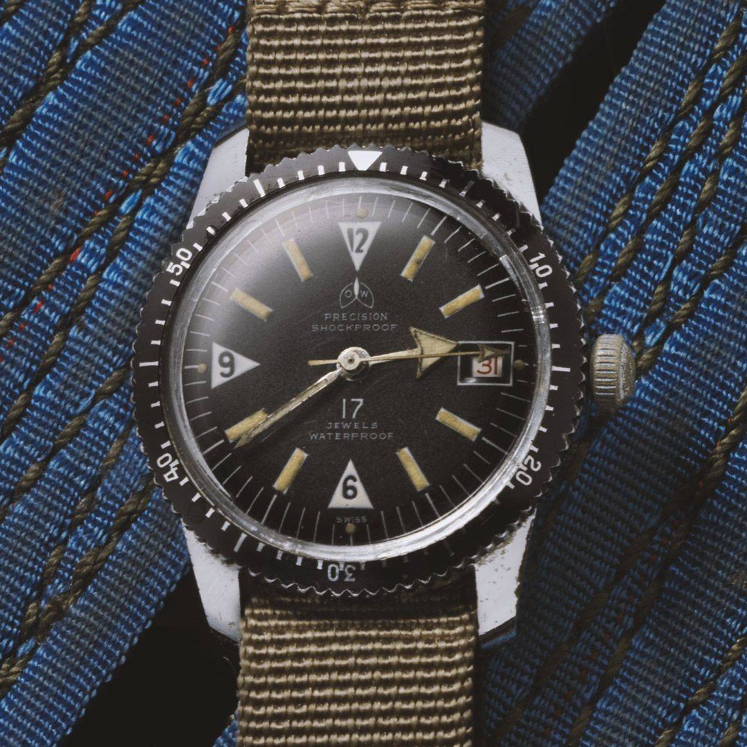 Ollech et Wajs Zurich 1956 OW montre vintage fabriquée en Suisse Diver OW105