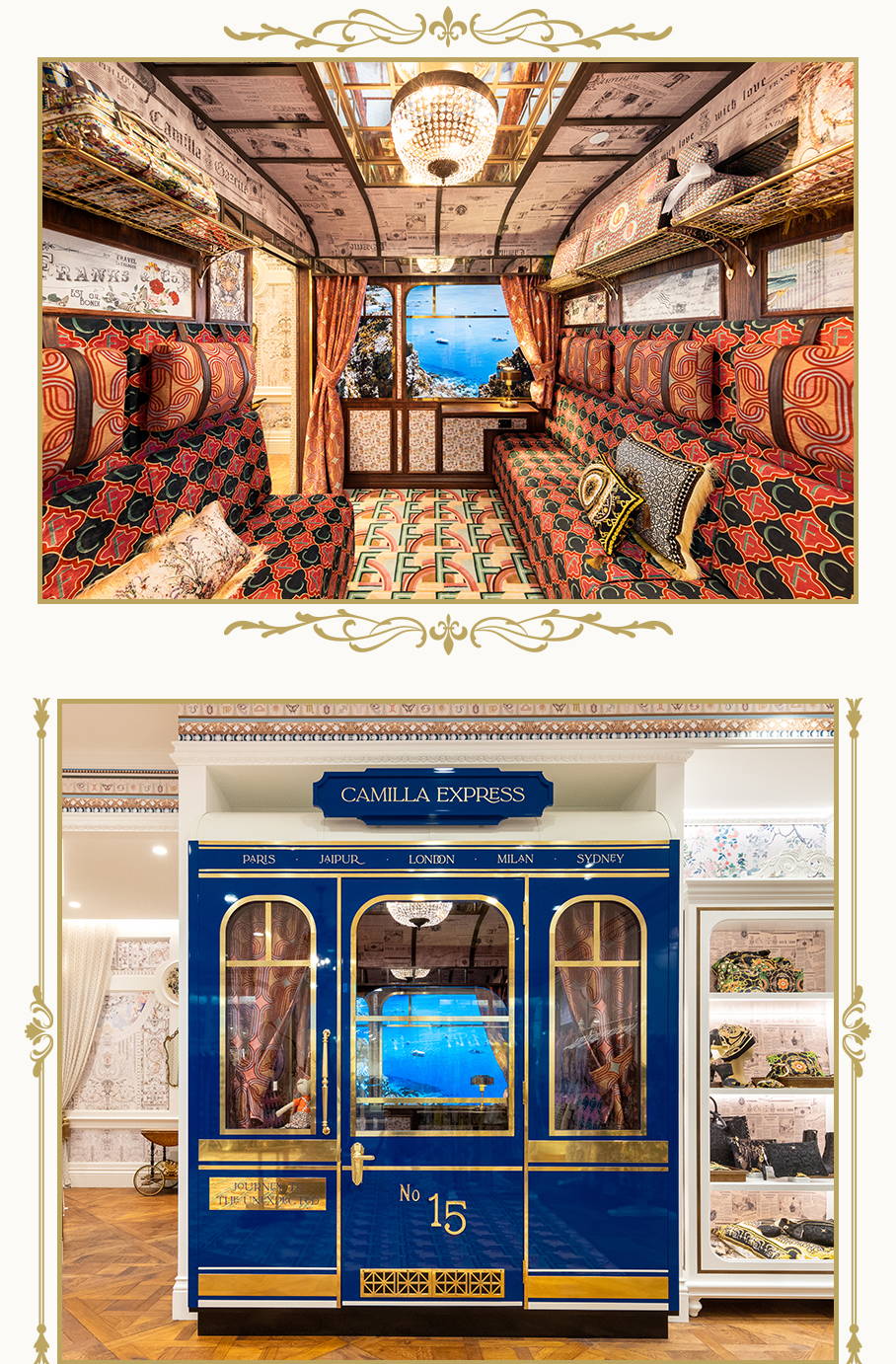 CAMILLA BOUTIQUE FEATURES TRAIN CARRIAGE