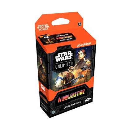 Star Wars Unlimited card game box featuring characters and vibrant graphics.