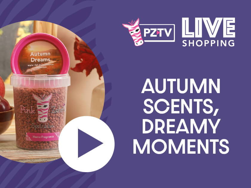 Live shopping promotion for autumn scents and dreamy moments.