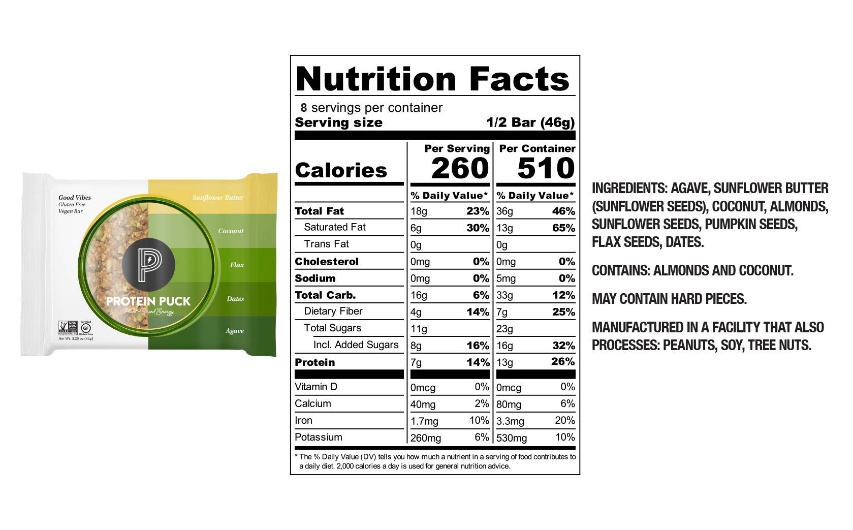 Variety Packs' Good Vibes Nutrition Facts 