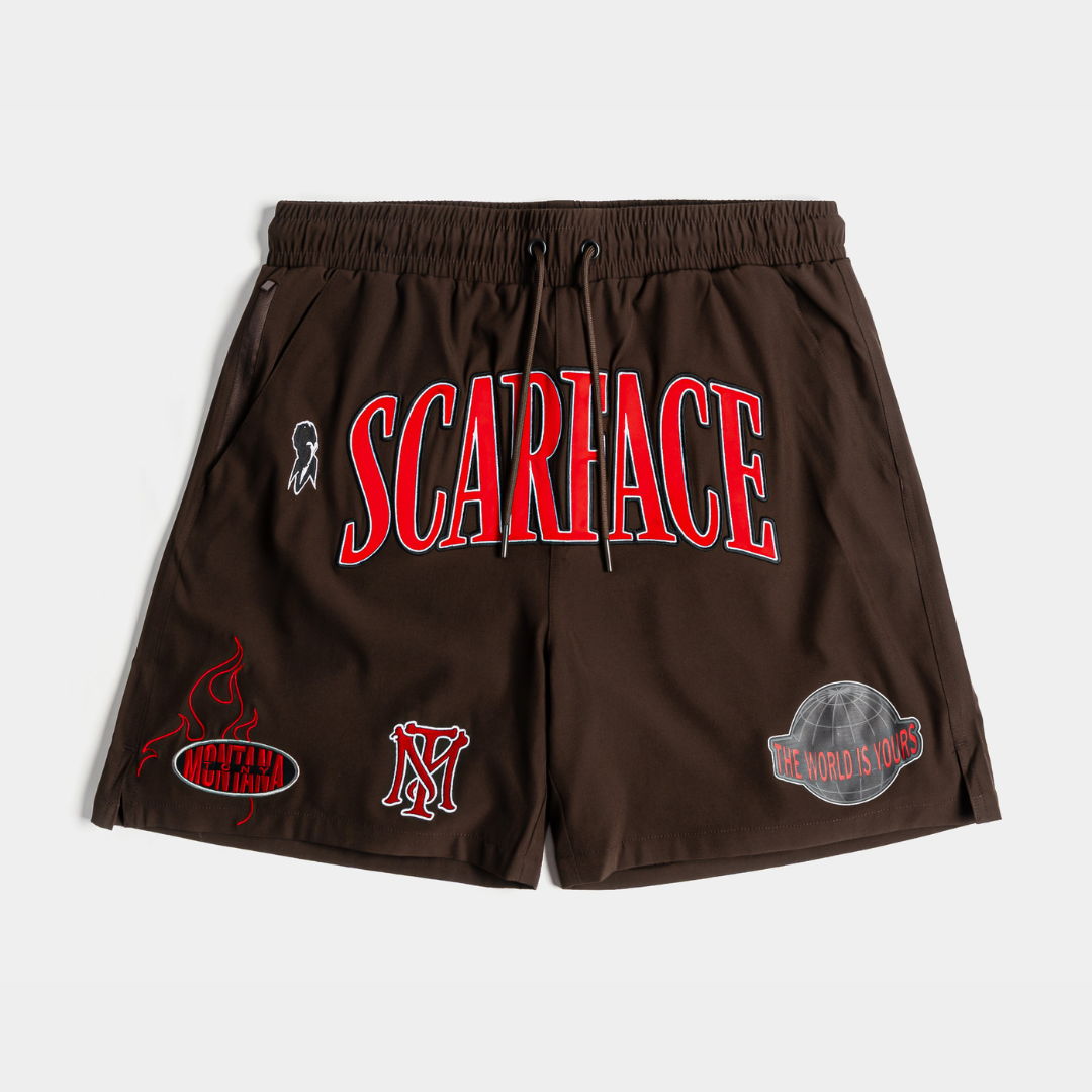 Brown shorts with 
