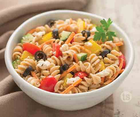 rustic veggie pasta salad