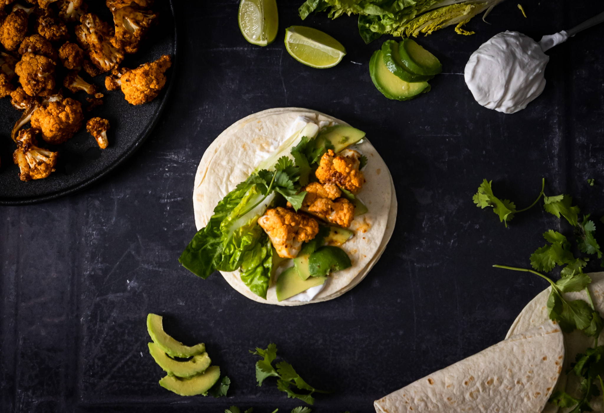 Vegan Buffalo Cauliflower Tacos