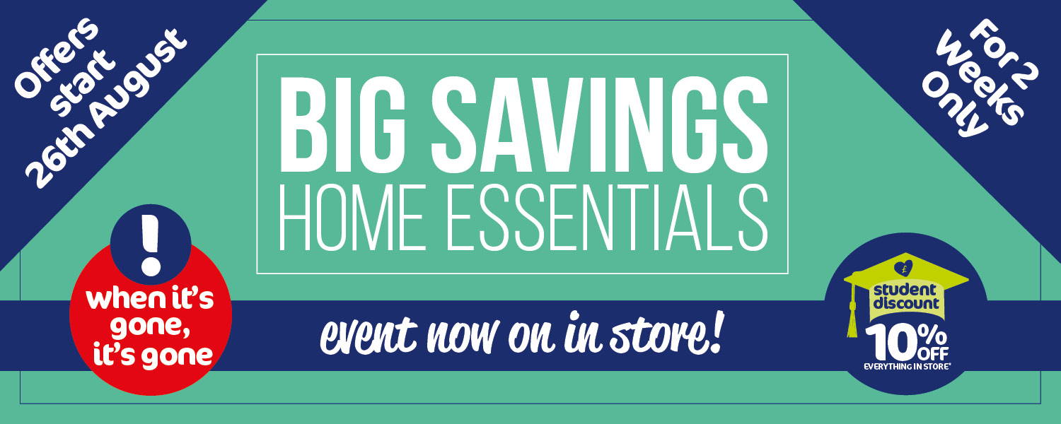 Big Savings Home Essentials Event Starts In-Store On 26 Aug 2021