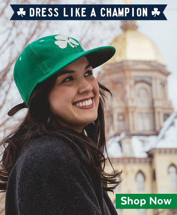 Dress like a champion Notre Dame - Shop Now! [University of Notre Dame] [Fighting Irish] [Vintage Baseball] [Collegiate Athletics] [College Football] [Touchdown Jesus] [Golden Dome] [South Bend, Indiana] [Knute Rockne]
