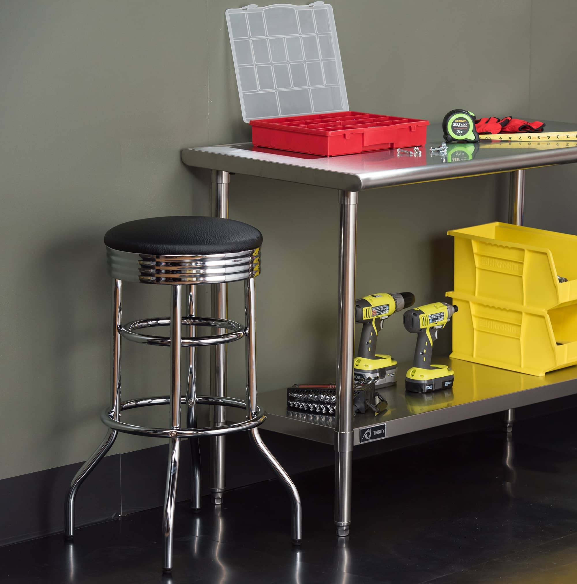 stool for garage use