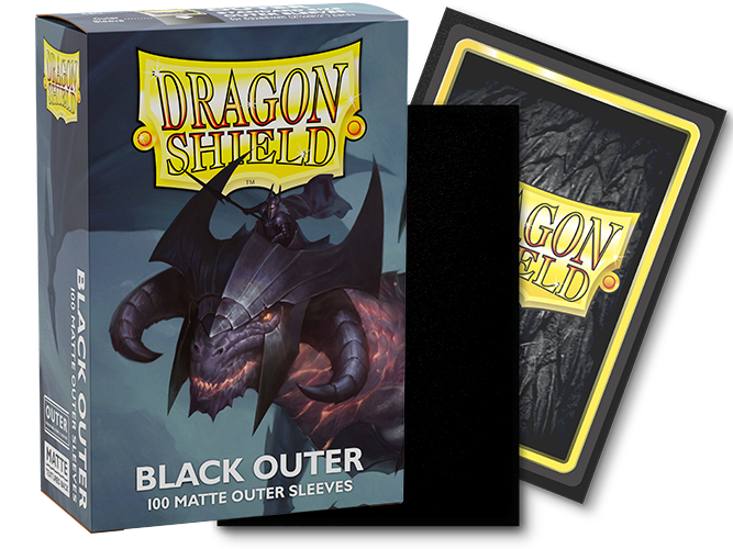 Dragon Shield Standard Outer Sleeves – Matte Black (100 Sleeves)