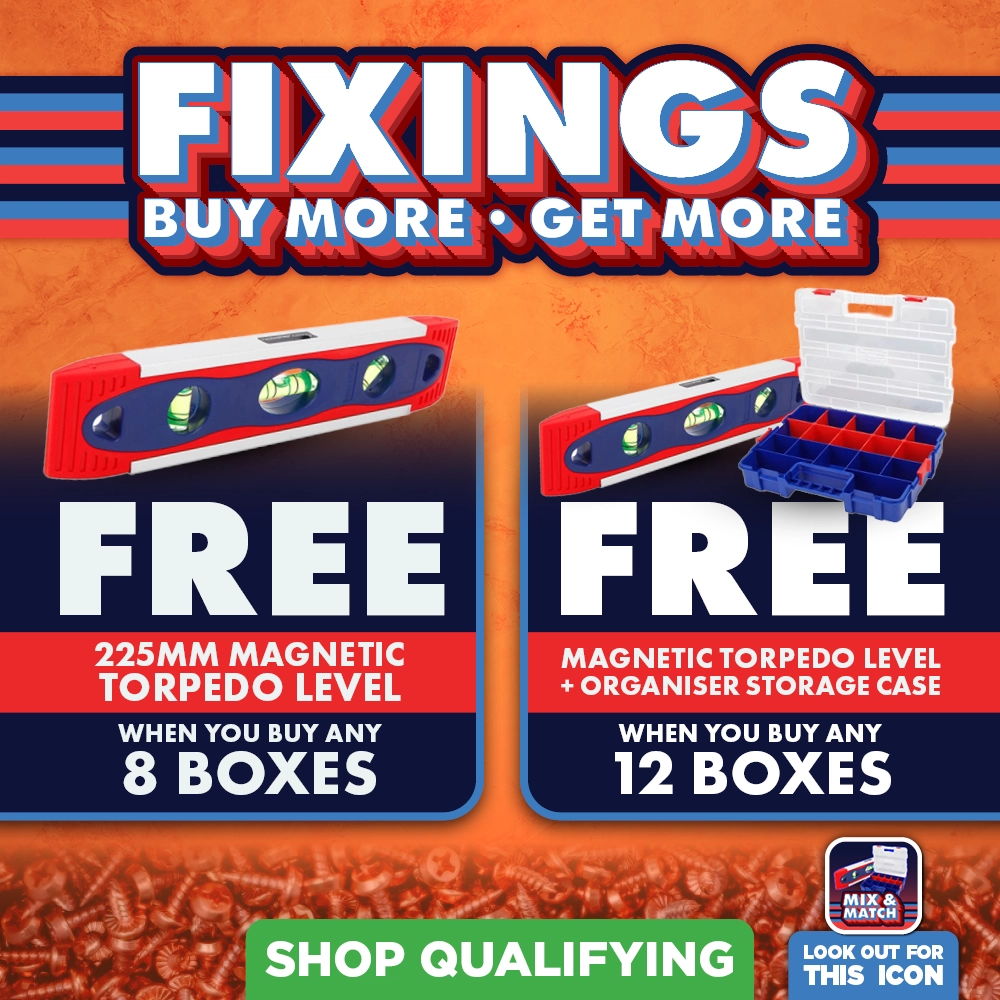 Promotional image for free tools with purchase of boxes.