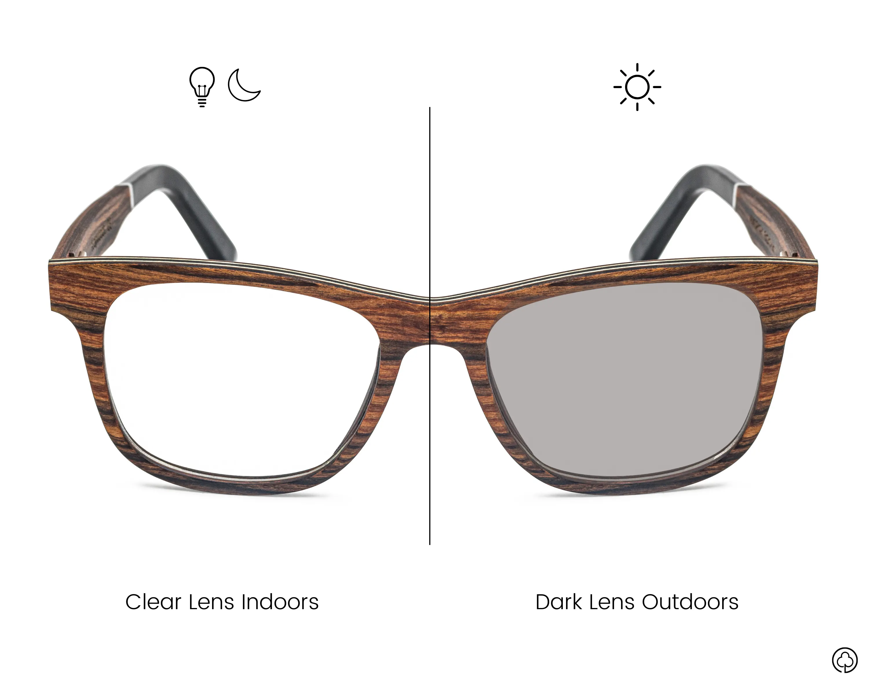 photochromic transition lenses indoors and outdoors, transition eyeglasses and sunglasses