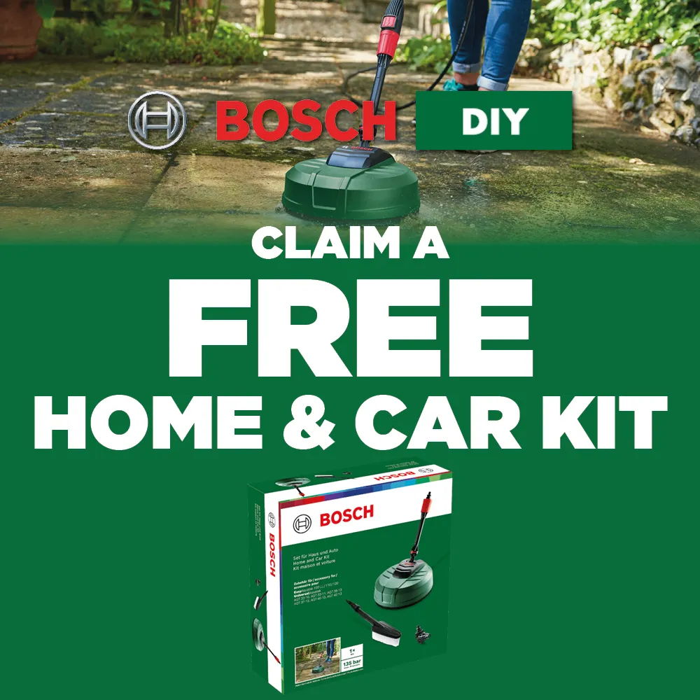 Bosch DIY promotion for a free home and car kit.