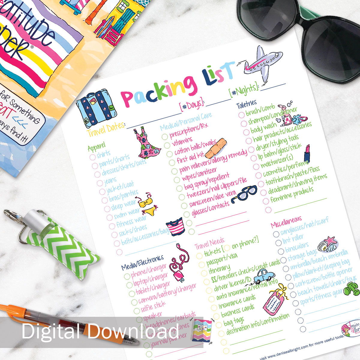 FREE Packing List Digital Download