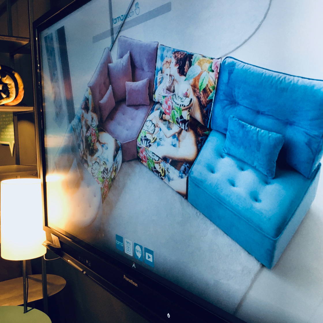 Design A Fama Sofa On Our Giant TV Screen