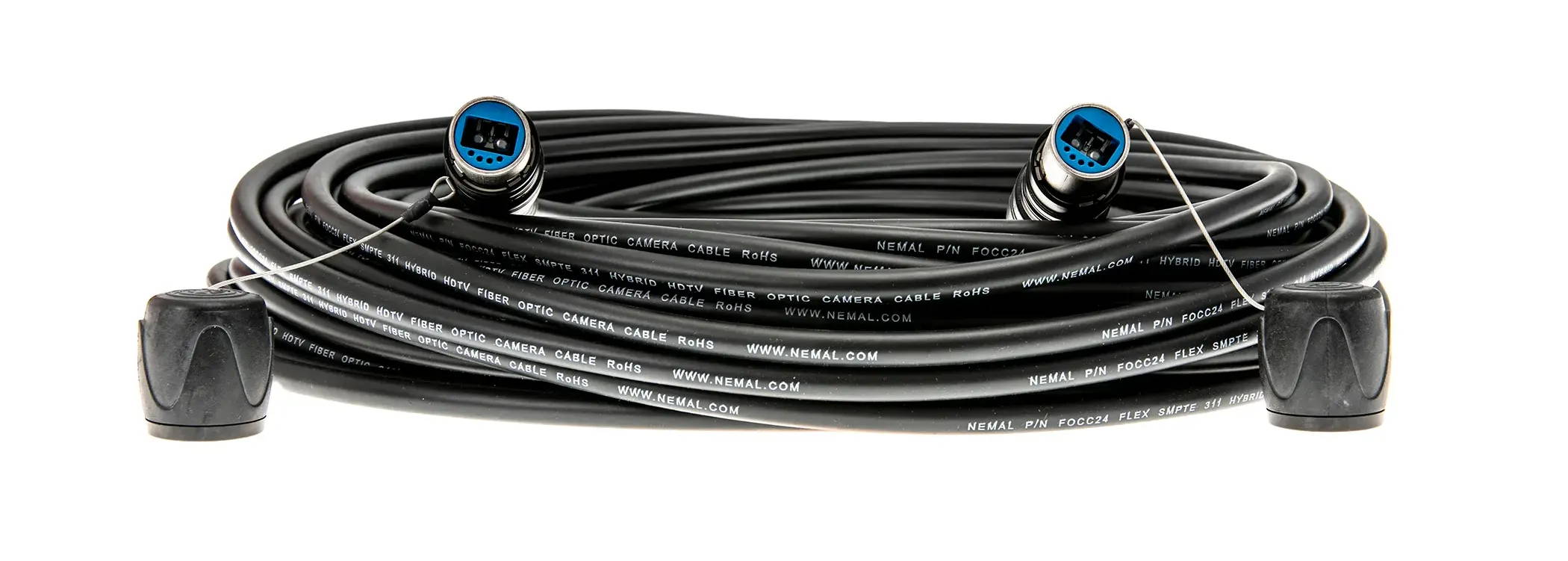 500 FT SMPTE Fiber Cable with Reel for Outdoor Broadcasting
