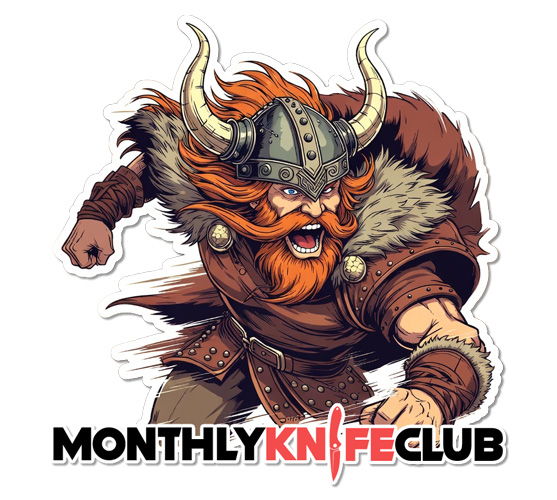 Monthly Knife Club Gratis Sticker Rushing Viking