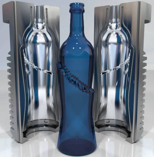 Mold for glass bottles