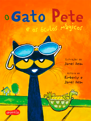 Book cover featuring a blue cat wearing sunglasses against a colorful background.