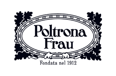 Poltrona Frau logo with decorative border, established in 1912.