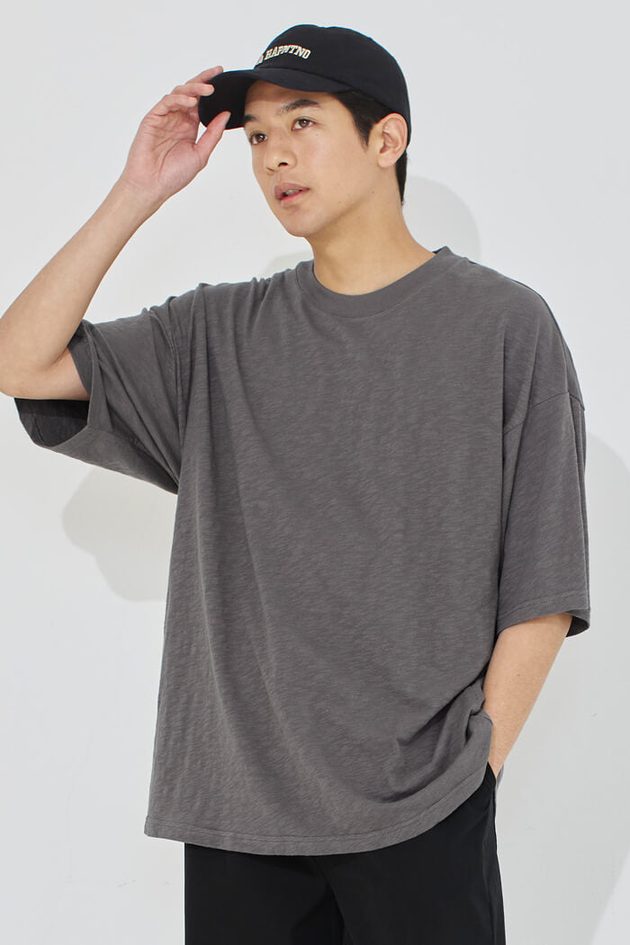 セール☆1490円→990円 スラブコットンTシャツ メンズ メール便不可