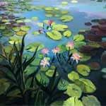 lotus pond art print
