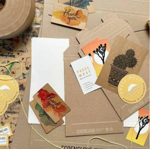 Eco-friendly stickers make for easy gifts to your customers