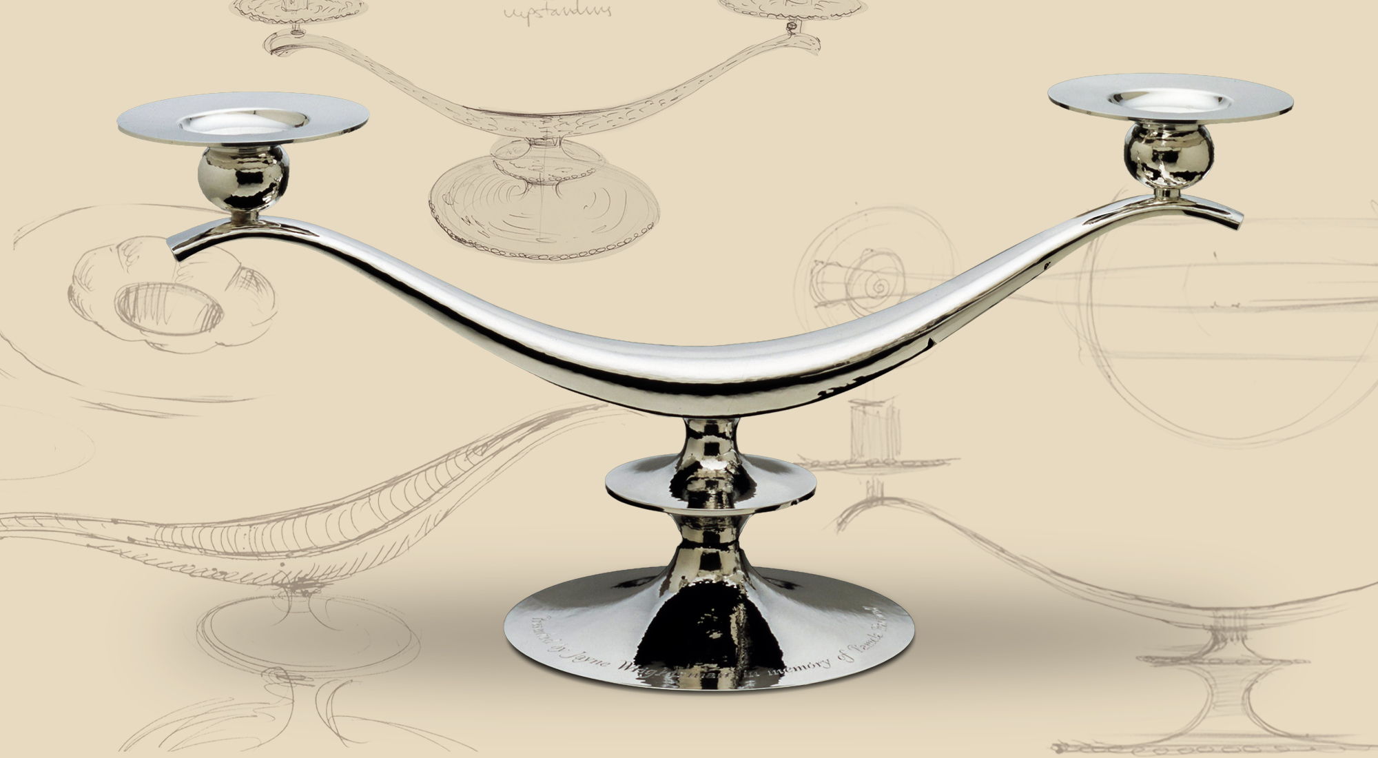 Candelabra inspired by Viking longships