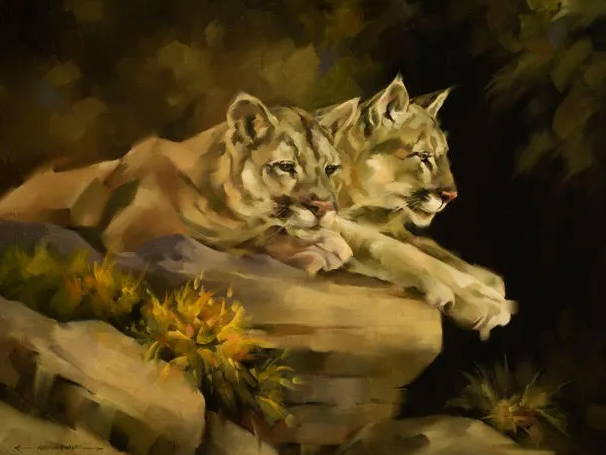 Kathryn Ashcroft. Wildlife painting. David Yarrow