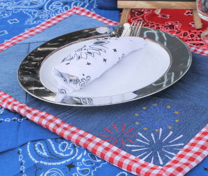 4th of July Denim Placemats