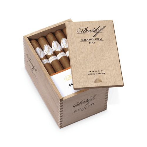 Open Box of Davidoff Grand Cru No. 2 Cigars