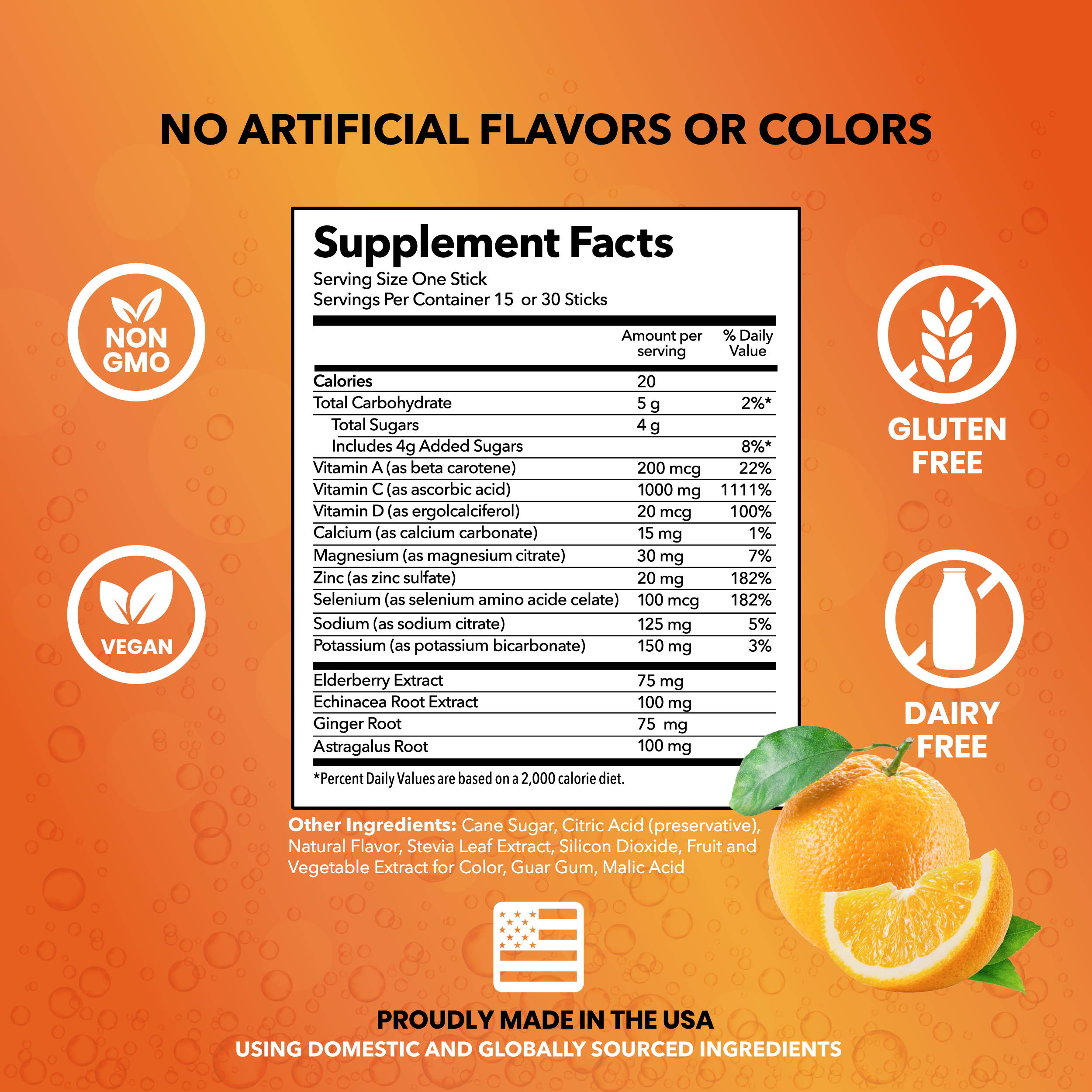 No Artificial Flavors or Colors
