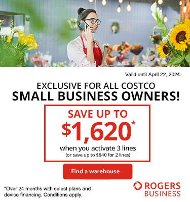 Exclusive for all Costco small business owners. Save up to $1620 when you activate 3 lines 