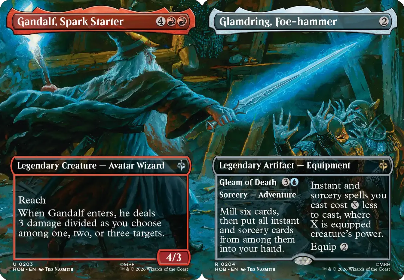 Gandalf, Spark Starter and Glamdring, Foe-Hammer