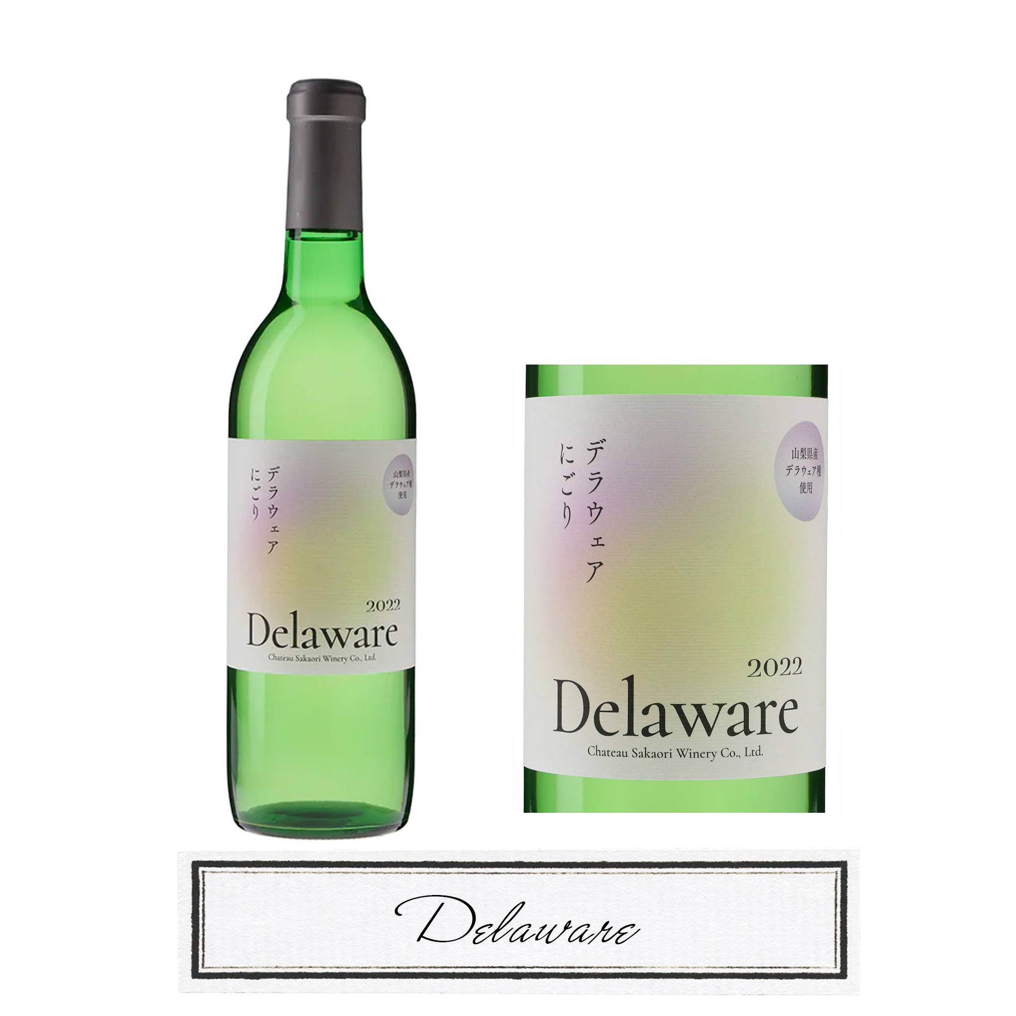 「デラウェア」を濾過も加熱殺菌もおこなわないデリケートな醸造方法で造りだす、白ワイン『シャトー酒折ワイナリー/デラウェアにごり 2022』。