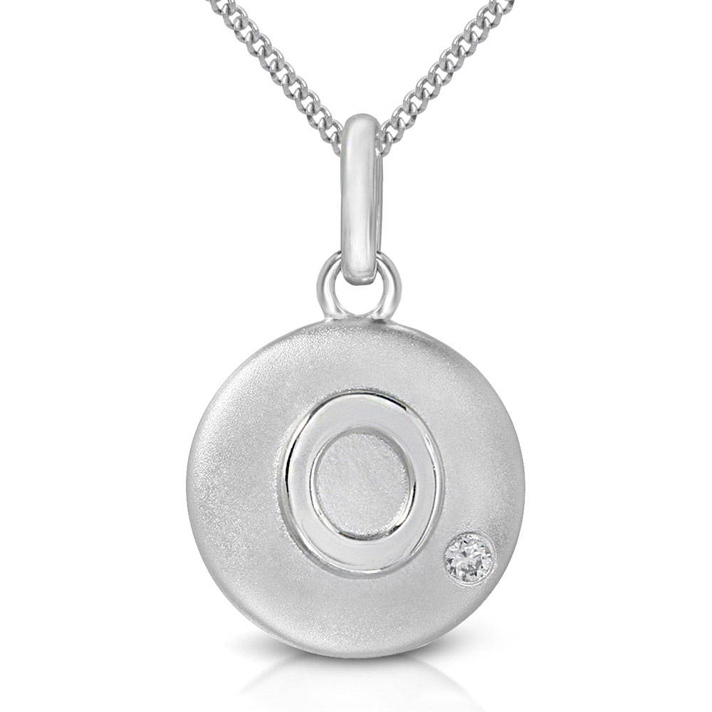 Pure at Birth letter O pendant with curb link necklace