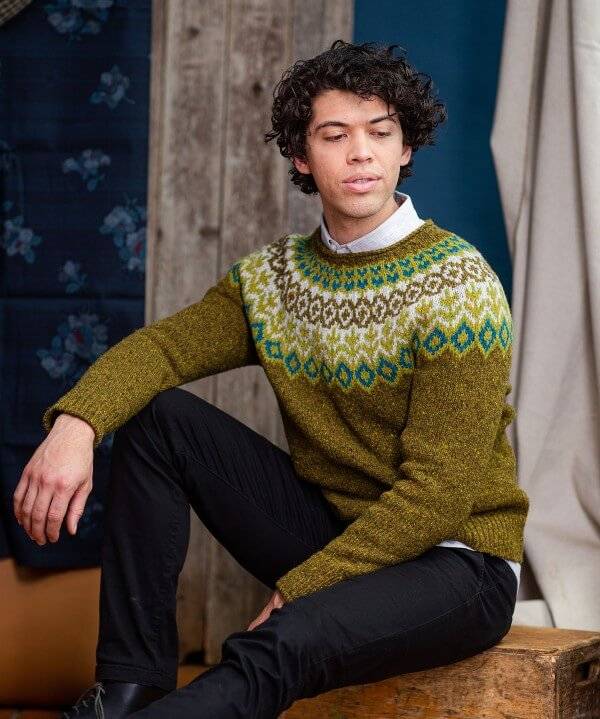 Grettir Colorwork Unisex Pullover | Knitting Pattern by Brooklyn Tweed