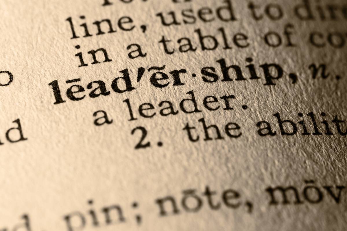 Snippet of the word leadership in a dictionary