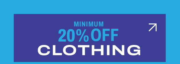 minimum 20% off Clothing