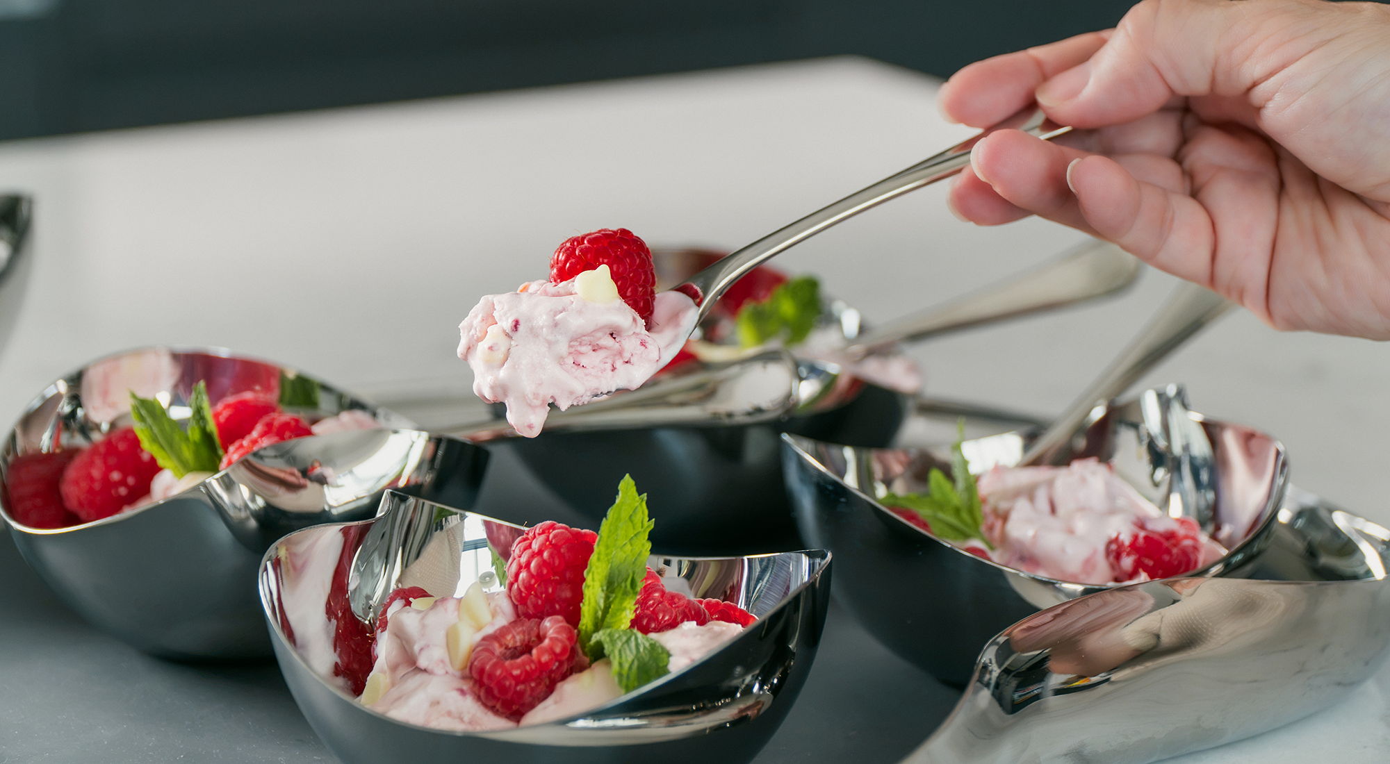 Real Fruit Raspberry and White Chocolate Ice Cream