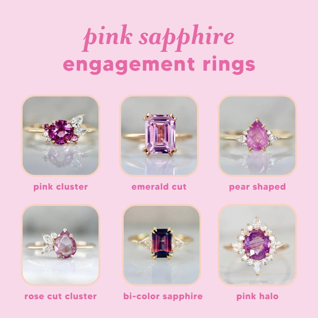 pink sapphire engagement rings