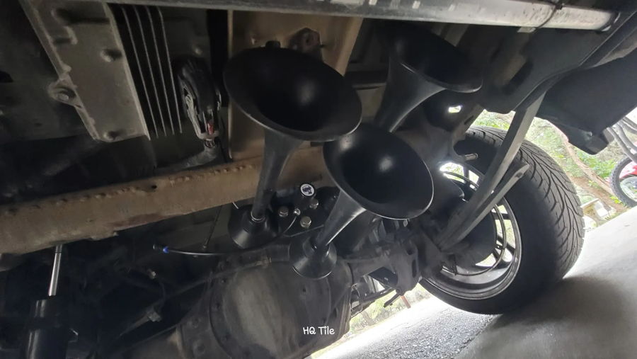 Air tank compressor or air line routing for Mini Outlaw horn install on Sierra SLT photo 4
