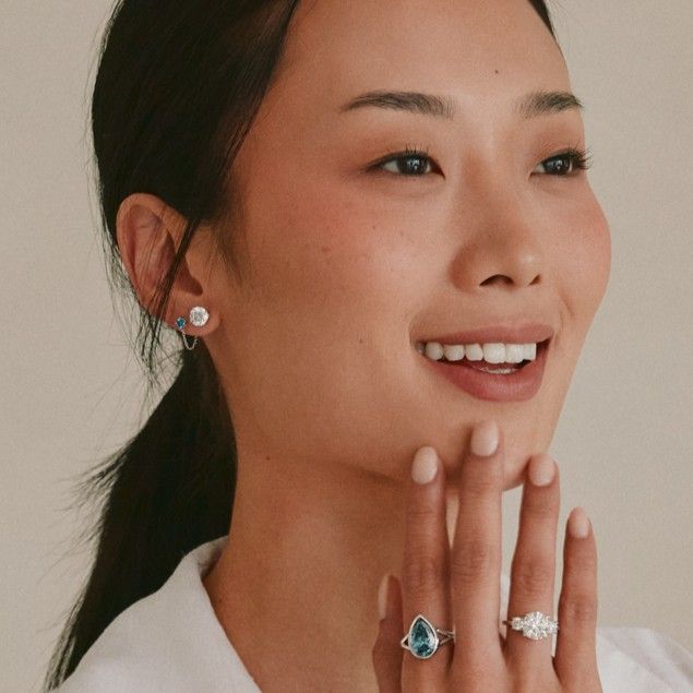 model with fine jewelry