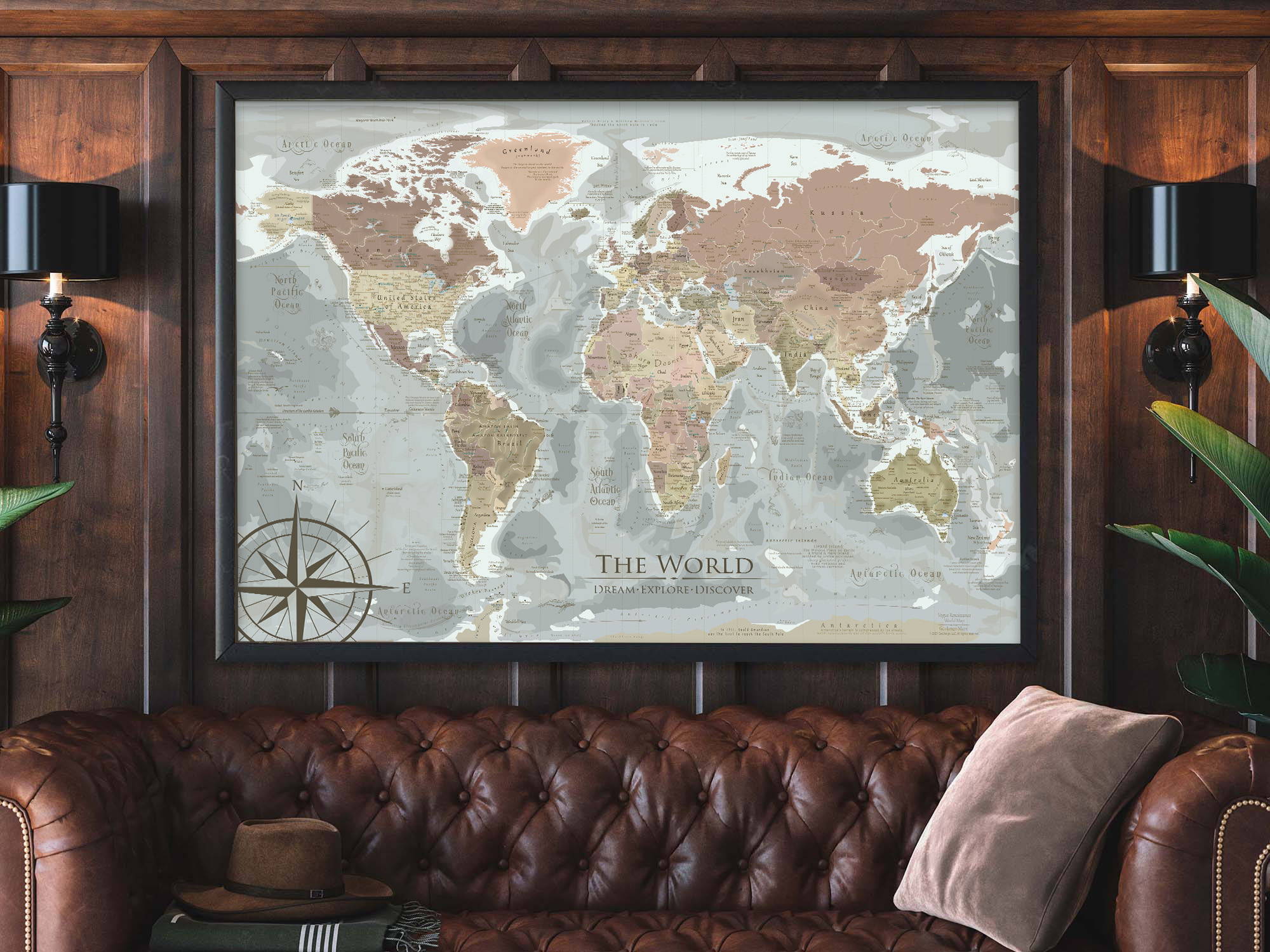 World maps for offices