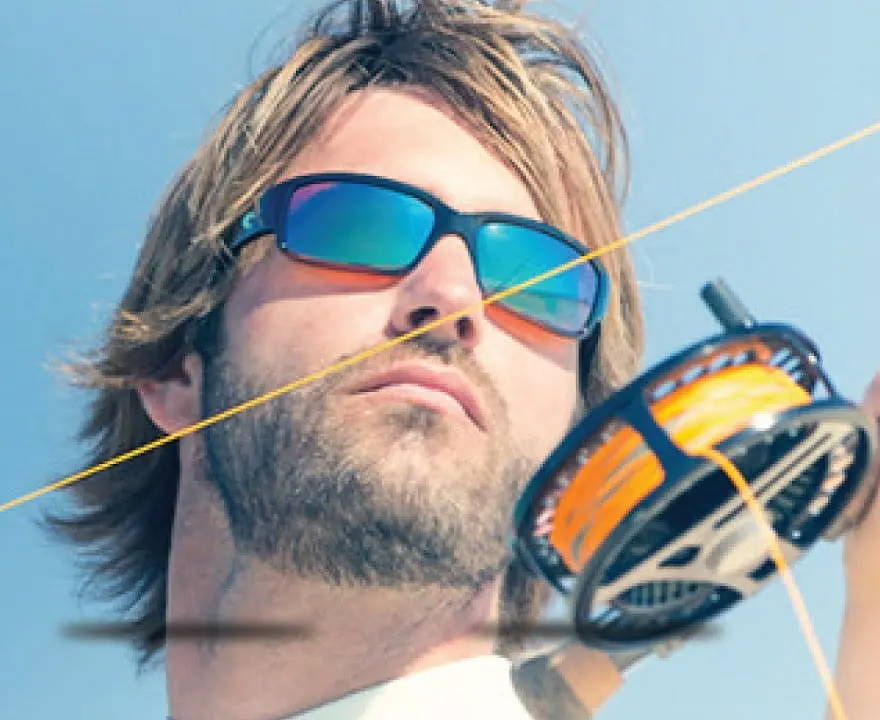 Blue Tinted Square Sunglasses for Fishing