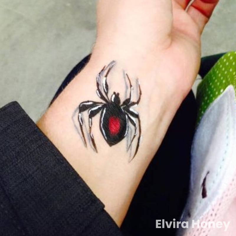 spider face paint redback