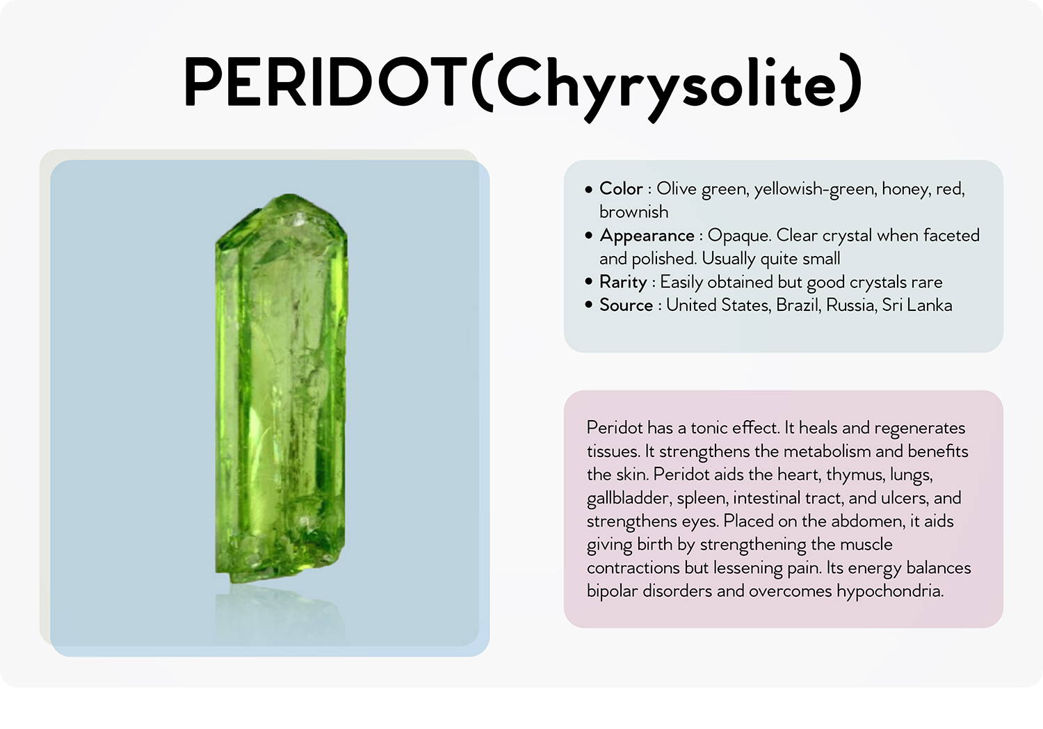 peridot (chyrysolite)