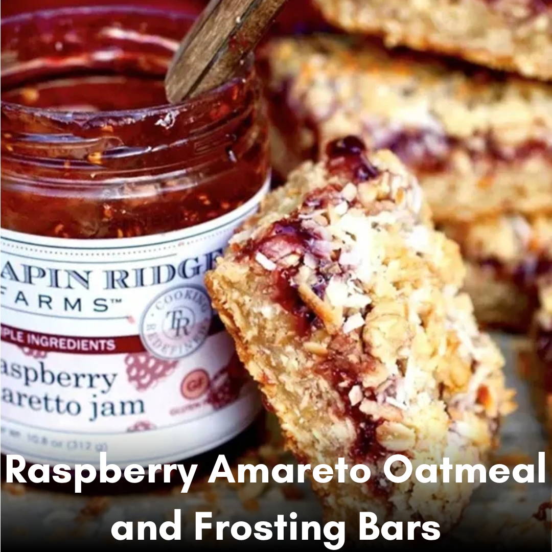 Raspberry Amaretto Oatmeal & Frosting Bars